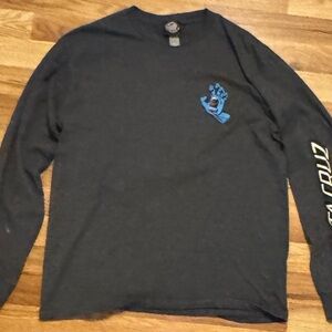 Santa Cruz Skateboards Men's Black Long Sleeve Shirt